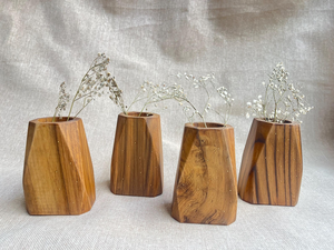 Handmade Eco-Friendly Wooden Art <b>Deco</b> Wall Vase Decorative Flower Vase 4-6 Inch FAIZA CRAFT FC-9046 India - Product Image 6
