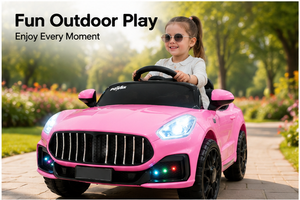 Coche Eléctrico Montable de Juguete Unisex para Niños de 3 a 12 Años con Batería Recargable Efectos de Luz y Música Ruedas Pequeñas de Plástico para Niños y Niñas - Product Image 2
