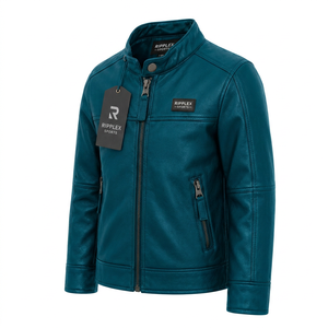 Stylish kids leather <b>jacket</b> built for everyday comfort warm protection flexible fit and long lasting performance in every season - Product Image 6