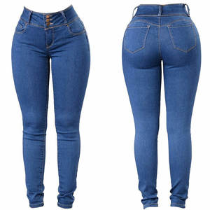 กางเกงยีนส์แฟชั่นเอวสูงสุดฮิตสำหรับสั่งซื้อจำนวนมาก กางเกงเดนิมยืดคุณภาพสูงสำหรับผู้หญิง – รับทำโลโก้และแบรนด์ส่วนตัว - Product Image 6