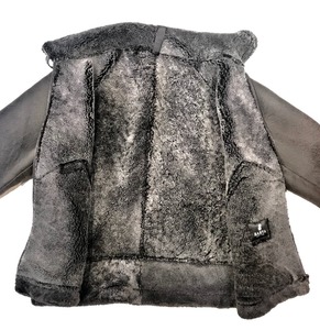 Genuine Leather <b>Shearling</b> Aviator <b>Jacket</b> <b>Men's</b> Premium Sheepskin Fur Winter Coat Warm Luxury Outerwear Style - Product Image 4