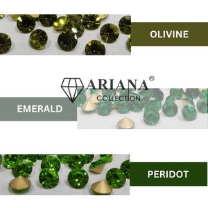 ARIANA Piedras de Cristal Premium Chaton con Base Puntiaguda Olivino Esmeralda Peridoto para Fabricación de Joyas, Accesorios de Vestir, Browbanda - Product Image 2