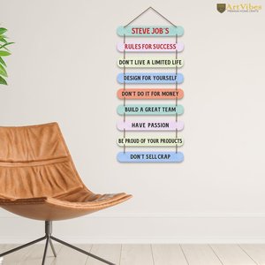 Letrero de Madera con las Reglas del Éxito de Steve Jobs, Decoración Moderna para el Hogar, Regalo Artístico para la Oficina - Product Image 2