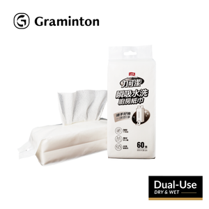 Essuie-mains en papier pour cuisine certifié SGS, en pâte de bois et polyester, testé pour le contact alimentaire, pour les zones de préparation, absorption rapide de l'huile et de l'eau - Product Image 1