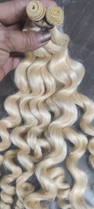 Cheveux indiens de qualité supérieure Hairroot India, double trame machine, pour extensions, double tirage, naturels, véritables, bruts, vierges, Remy - Product Image 6