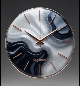 Green Resin Quartz <b>Battery</b> Powered Wall <b>Clock</b> Single Face Decorative Art Deco Glass Look Living Room Guest Room High Finish - Product Image 2