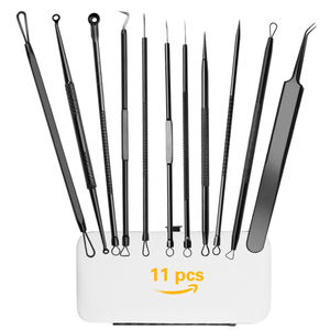 Herramientas para Eliminar Puntos Negros, Kit de 11 Piezas para Extraer Espinillas, Extractor Profesional de Comedones de Acero Inoxidable - Product Image 3