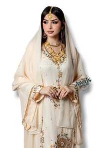 Awais House Women's Plus Size Elegant for Polyester Abaya Long Sleeve Floor Length High Neck Solid Wedding Dress - Product Image 6