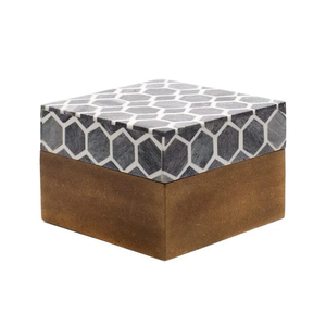 Caja de Joyería Clásica Ecológica con Incrustaciones de Hueso Artesanal, Caja de Almacenamiento Tallada a Mano, Caja de Regalo Decorativa, Decoración para el Hogar - Product Image 5
