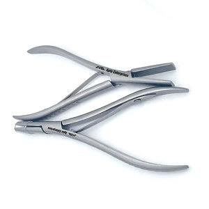 Pinzas Profesionales de Acero Inoxidable de 7 Pulgadas para Extensiones de Cabello, Dientes Planos, Ranuras Lisas, Herramienta para Extensiones de Cabello con Queratina - Product Image 1