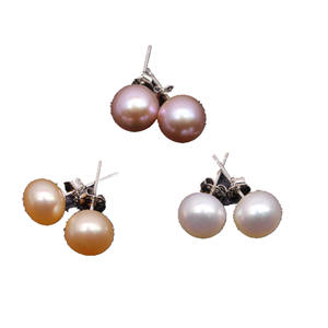 Pendientes de Perlas Naturales de Zhuji al por Mayor, Plata de Ley S925, 9-10 mm, Fuente del Fabricante, 9-10 mm, Caja de Regalo Incluida - Product Image 5