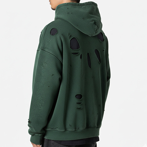Sudadera con Capucha Oversize para Hombre, Diseño Color Block, Manga Raglán, Forro Polar, Estilo Casual Otoñal, Diseño Patchwork, Bolsillo Frontal - Product Image 4