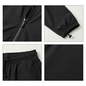 Ensemble de survêtement imperméable en nylon OEM ODM pour la course et la gym, veste et pantalon, fabricant - Product Image 6