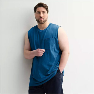 Breathable Lightweight Performance Activewear <b>Singlet</b> Quick Dry Cotton Polyester Blend Gym Wear Tank Top - Product Image 6