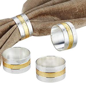 Metal Modern Eco-Friendly Napkin Ring Premium Handcrafted Lavie Creations Elegant Dining <b>Table</b> Decor Wedding <b>Party</b> Dinner - Product Image 1