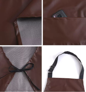 SALUBRIOUS SPORTS Heavy-Duty Leather Apron for Professional <b>BBQ</b> Cooking High Quality Customized Logo Unisex Cowhide Split - Product Image 6