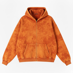 เสื้อฮู้ดดี้คุณภาพสูงแบบย้อมสีเอซิด 100% ผ้าฝ้ายเนื้อหนา ทรงไหล่ตก เสื้อฮู้ดดี้ย้อมสีเอซิดคุณภาพเยี่ยม - Product Image 2