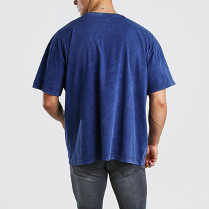 T-shirt personnalisé délavé à l'acide, unisexe, streetwear, vintage, surdimensionné, en coton - Product Image 2