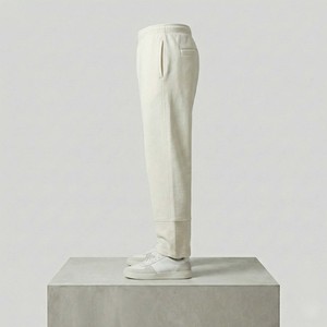 กางเกงจ็อกเกอร์ผู้ชายทรงเข้ารูป หนัก 400GSM พรีเมียม ไซส์ใหญ่ เอวกลาง ทรงทางการ เย็บสองชั้น ล้างสีแบบแอซิดวอช ผ้าฝ้าย 100% - Product Image 3