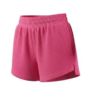 Shorts de Playa para Mujer, Cintura Media, Corte Holgado, Felpa de Poliéster/Algodón, Color Sólido, Lavado Desgastado, Antiarrugas, Secado Rápido, Transpirables - Product Image 6