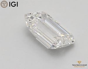 Diamante Cultivado en Laboratorio CVD, Corte Esmeralda, con Certificado IGI, Claridad VVS1, Color E, 1.50 Quilates, para Joyería Profesional - Product Image 4