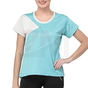 Camiseta de Algodón Lisa para Mujer, Corte Ajustado, Tejido Transpirable y Suave, Estilo Casual de Verano para Uso Diario, Básica, Minimalista y Moderna - Product Image 2