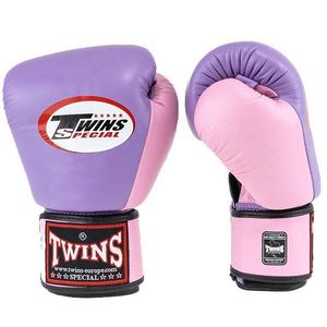Guantes de Boxeo Dobles de Piel Sintética Profesional Rosa y Morado, Guantes Deportivos con Logotipo Personalizado, Guantes de Entrenamiento de Sanda, Sparring y Kick Boxing - Product Image 2