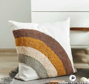 Handmade Indian Cotton Luxury Woven Tufted <b>Sofa</b> Cushion Cover Household <b>Pillow</b> Cases Eco-Friendly Custom OEM Wholesale - Product Image 1