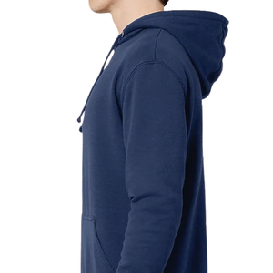 Sweat à capuche pour homme avec cordon de serrage, coupe classique, poche kangourou, manches longues, logo sur la poitrine, personnalisable, vente en gros, fabricant OEM, fournisseur B2 - Product Image 4