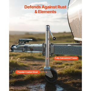 Martinetto Girevole per Rimorchio Barca Resistente con Capacità di Carico di 900 kg, Maniglia Ergonomica, Ruote Doppie in PP da 1 Pollice - Product Image 5