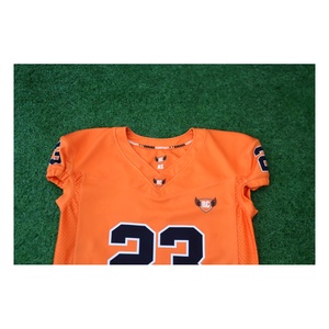 Jersey de Fútbol Americano Personalizado Naranja, Uniforme de Equipo Sublimado, Ropa Deportiva - Product Image 2