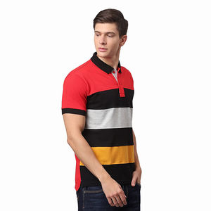 Chemise polo pour homme adulte à design imprimé personnalisé, séchage rapide, 100% coton polyester respirant, pull à manches courtes, polo doré - Product Image 1