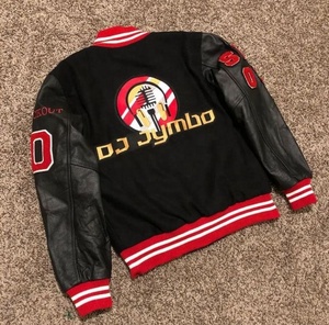 Unisex Black for Heavyweight Leather Varsity Jacket with Letter Embroidery <b>Button</b> Closure Casual Style Regular Fit Winter Wear - Product Image 4