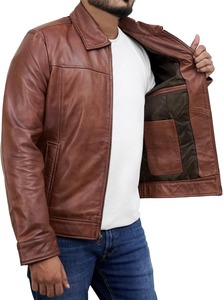 Veste en cuir pour homme, confectionnée avec des matériaux durables pour un usage décontracté et des activités de plein air - Product Image 2