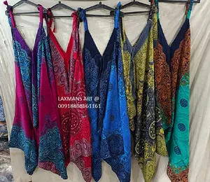 New Hot Selling Rayon Printed <b>Women</b> Long Dress Rayon Beach Dress Rayon Ladies Dress Hippie Long Dress Barmeri Printed Dress - Product Image 1