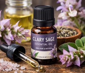 Aceite Esencial de Salvia (CAS 127-53-3) 99.0%-99.5% Extracto de Planta Natural Puro, Botella de 10 ml para Aromaterapia y Masajes - Product Image 2