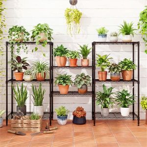 4 Tier Heavy Duty Metal Wire Shelving 600 Lbs Load Capacity with Anti-toppling Kits for Garage and <b>Kitchen</b> <b>Storage</b> - Product Image 4
