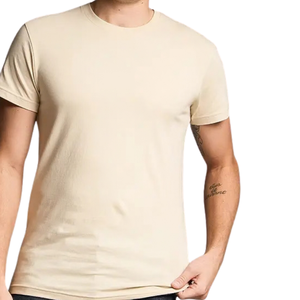 T-shirt Homme Slim Fit Col Rond Manches Courtes Ajusté Décontracté Quotidien Personnalisé Vente en Gros Coton Jersey Basique Haut OEM - Product Image 3