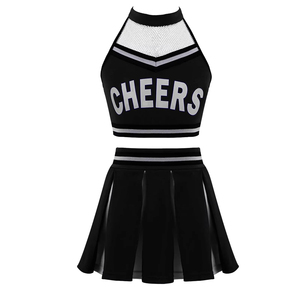 Tenue de Cheerleader Professionnelle Femme Personnalisable avec Logo – Ensemble Haut et Jupe pour Compétition – Vente en Gros - Product Image 4