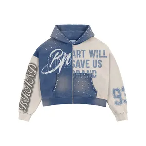 Women's Streetwear 2-Piece Set Hooded <b>Zip</b>-<b>Up</b> Jacket & Pants Full Length Loose Fit Printed Letter Design All Seasons Sportswear - Product Image 4