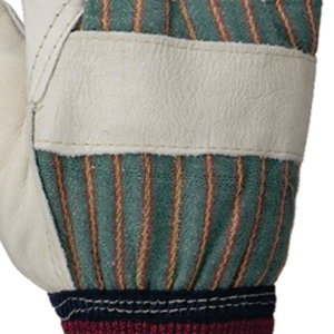 Leather Safety <b>Gloves</b> with <b>Knit</b> Wrist Abrasion Resistant Anti-Slip General Purpose Work <b>Gloves</b> - Product Image 2