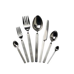 Juego de cubiertos de plata de acero inoxidable de alta calidad, aspecto único, real, moderno, para restaurante, boda y hogar - Product Image 1