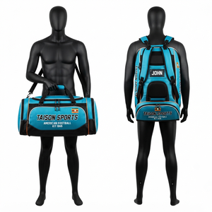 Sac à dos de football américain pour homme TAISON SPORTS 600 GSM Premium PU 30-40L Noir Orange Multi-panneaux Logo imprimé personnalisé - Product Image 5