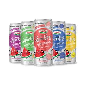 Nouveau produit Pastèque pétillante avec citron Boîte de 250ml (8.45 Fl.oz) Sans sucre ajouté NAWON au Vietnam Échantillon gratuit OEM à faible quantité minimale de commande - Product Image 6