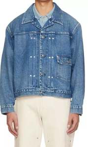 Veste en jean 100 % coton pour homme, service OEM, style vintage, respirante, écologique, vestes et manteaux en jean pour homme - Product Image 2