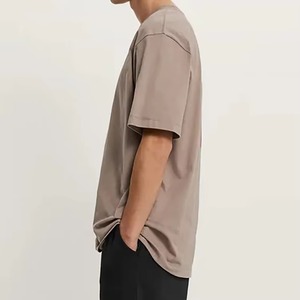 เสื้อยืดผู้ชายทรงแร็กแลน แขนเสื้อแบบดรอปโชว์เดอร์ สีเทาเฮเธอร์ ผลิตจากผ้าฝ้าย 94% ผสมสแปนเด็กซ์ 6% - Product Image 4