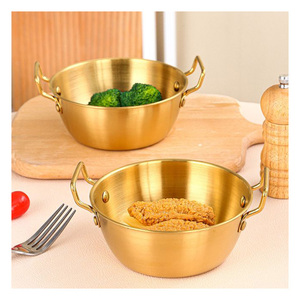 Casserole de service en acier inoxydable avec accents dorés de qualité supérieure et couvercle à maintien de la chaleur - Product Image 5