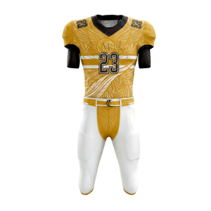 Nouvelle Arrivée Ensembles d'uniformes de football américain pour hommes Personnalisables Vente en gros Manches courtes Respirants Grandes tailles 100% Polyester 10 Ensembles - Product Image 4