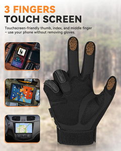 Guantes de moto de malla transpirable, equipo de protección para montar en verano, compatibles con pantalla táctil, diseño de palma antideslizante para hombres - Product Image 5
