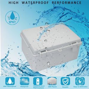 กล่องไฟฟ้ากลางแจ้งพลาสติก ABS กันน้ำ IP67 พร้อมช่องต่อสายเคเบิลสำหรับติดตั้งเราเตอร์ สวิตช์ และโครงการต่างๆ - Product Image 2